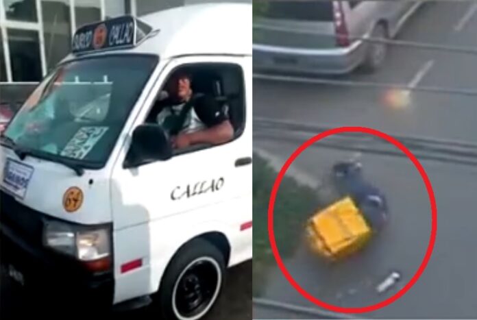 Conductor sin brevete atropelló a repartidor
