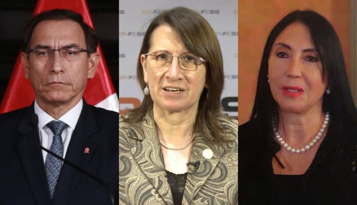 Martín Vizcarra y las exministras Pilar Mazzetti y Elizabeth Astete.