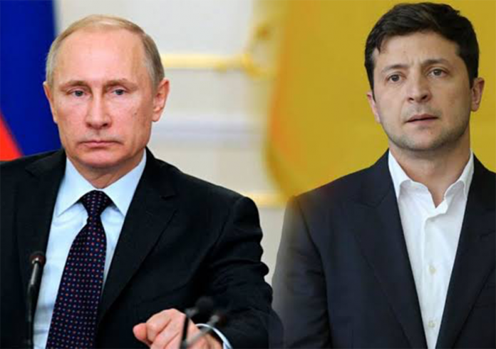 Vladímir Putin y Volodímir Zelenski