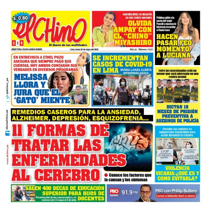 Portada impresa – Diario El Chino 23-05-2022 Portada impresa – Diario El Chino (23/05/2022)