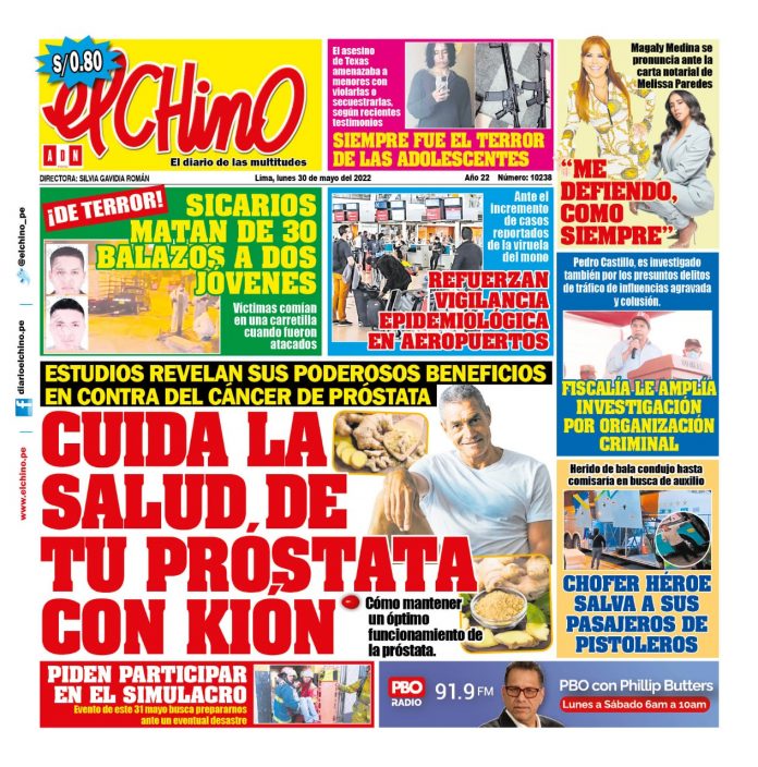 Portada impresa – Diario El Chino 30-05-2022 Portada impresa – Diario El Chino (30/05/2022)