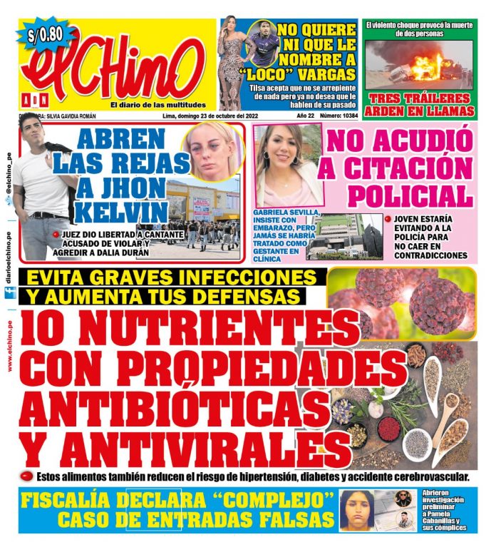 Portada impresa – Diario El Chino (23-10-2022) Portada impresa – Diario El Chino (23-10-2022)