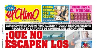 Portada impresa – Diario El Chino (20112022)