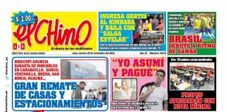 Portada impresa – Diario El Chino 25-11-2022