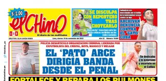 Portada impresa – Diario El chino 18-11-2022