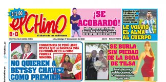 Portada impresa – Diario El Chino(27/11/2022)