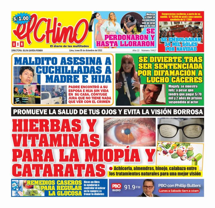 Portada impresa – Diario El Chino 05-12-2022