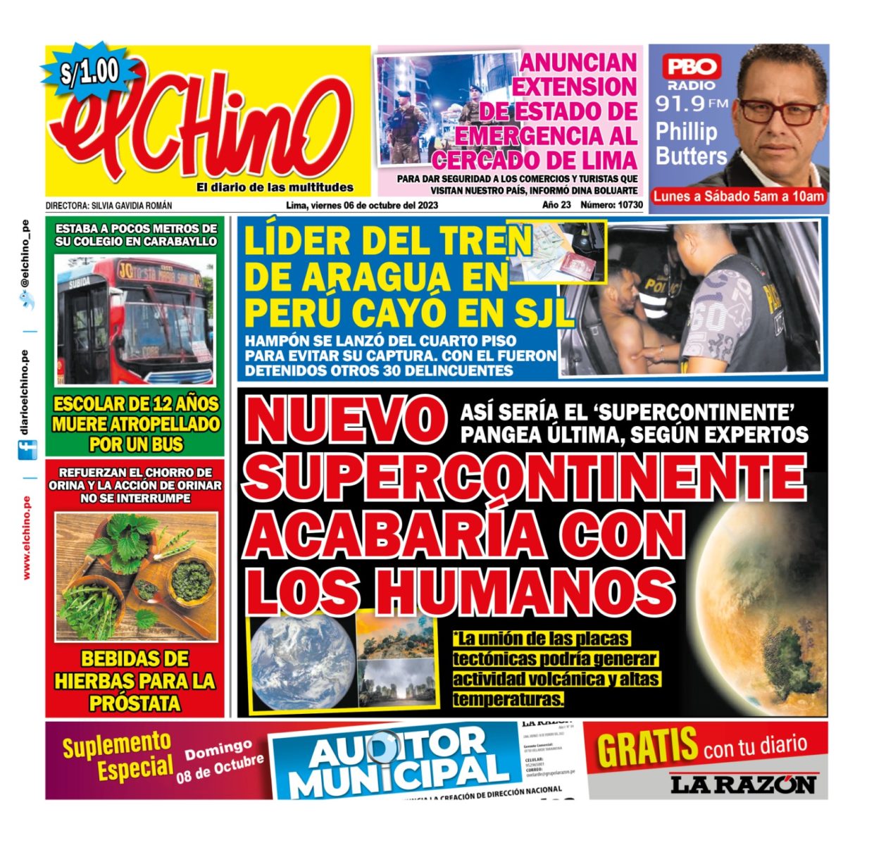 Portada – El Chino (06/10/2023)
