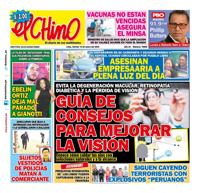 Portada Diario El Chino (12/01/2024) Portada Diario El Chino (12/01/2024)