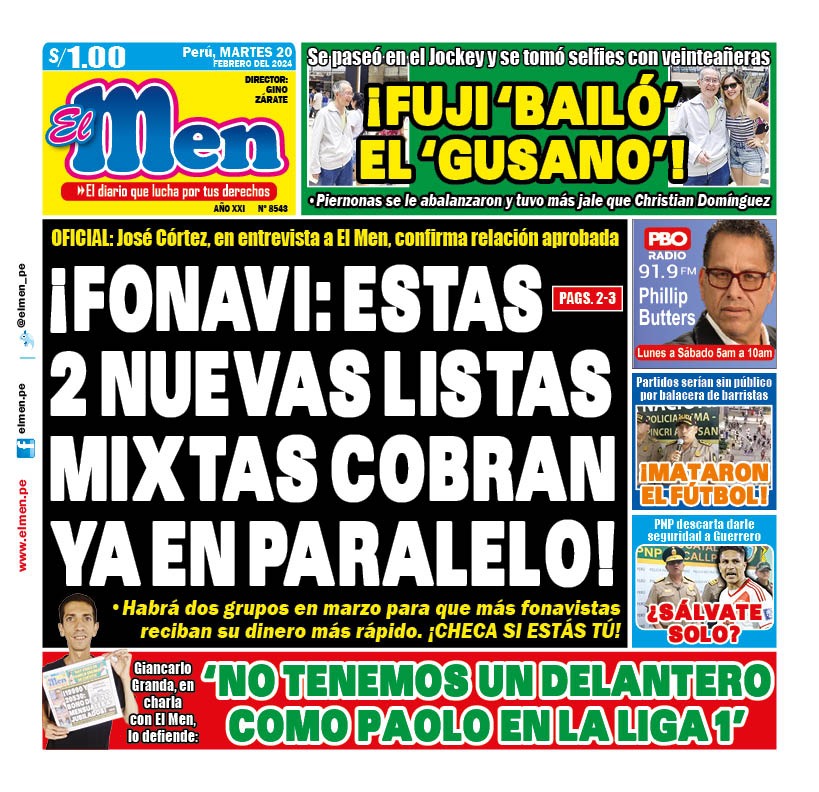 Portada Diario El Chino (20/02/2024)