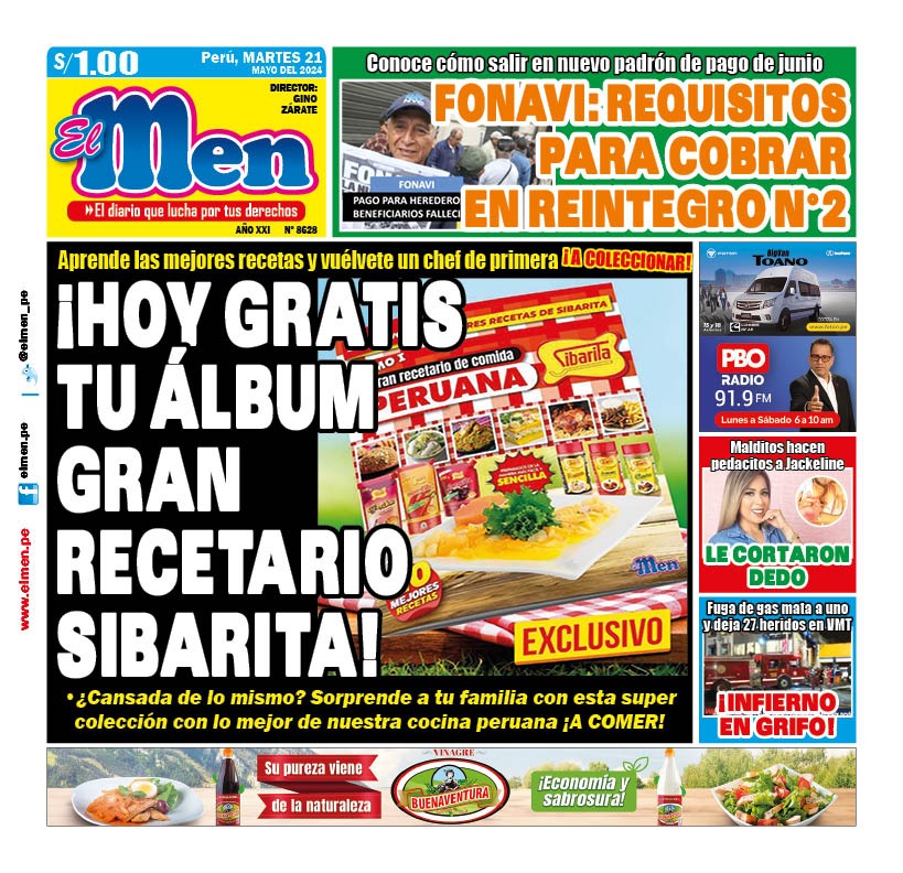 Portada Diario El Chino (21/05/2024)