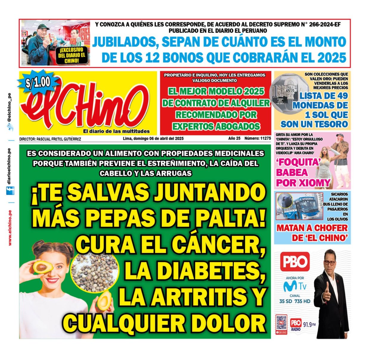 Portada Diario El Chino (06/04/2025)