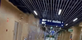 filtración de agua en el Nuevo Aeropuerto Internacional Jorge Chávez