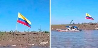 Los congresistas reaccionaron ante la colocación de una bandera colombiana en la isla de Santa Rosa