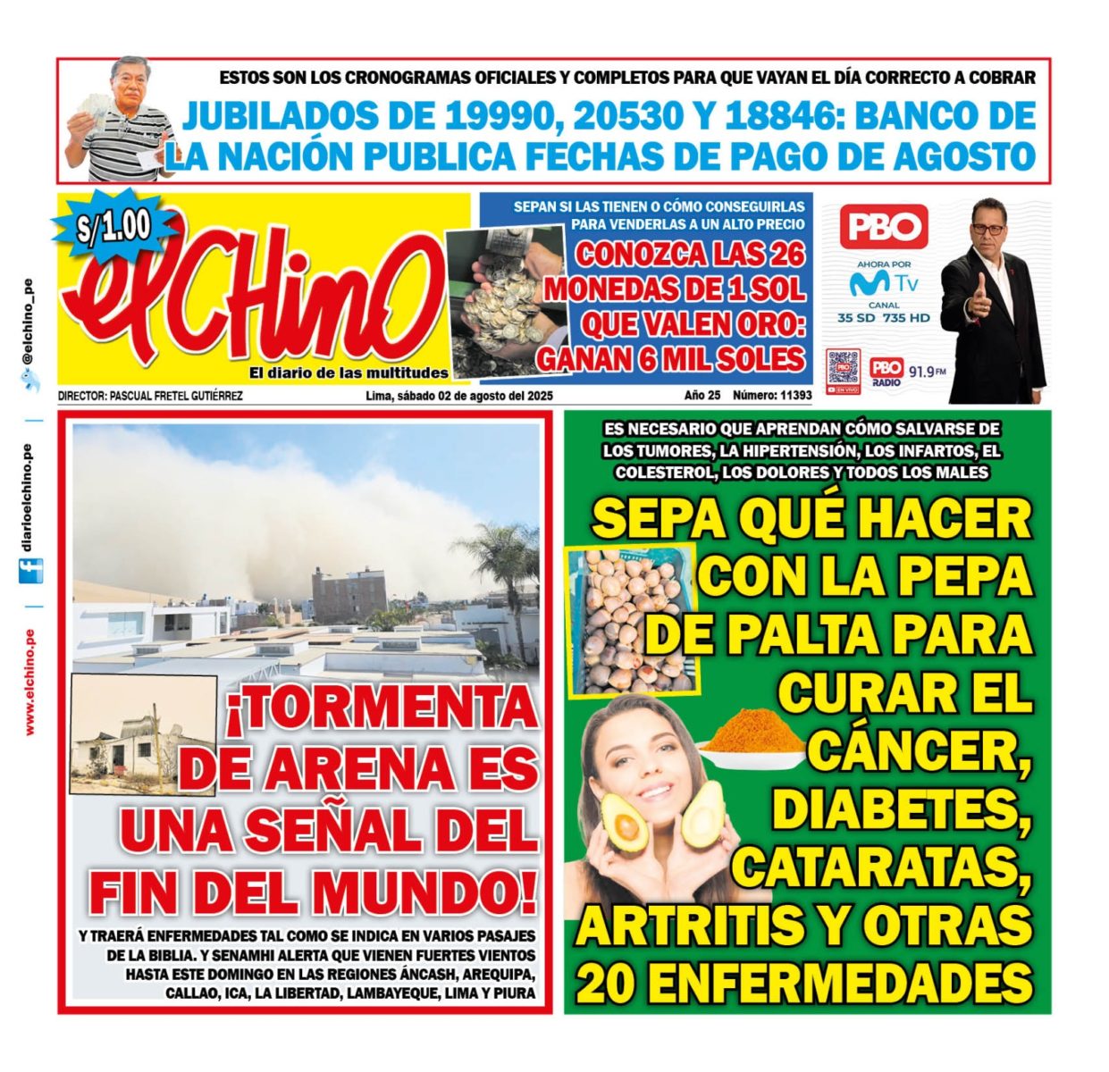 Portada Diario El Chino (02/08/2025)