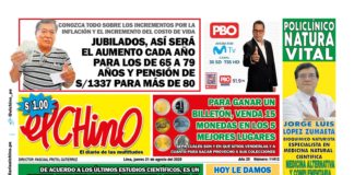 Portada diario El Chino 21-08-25