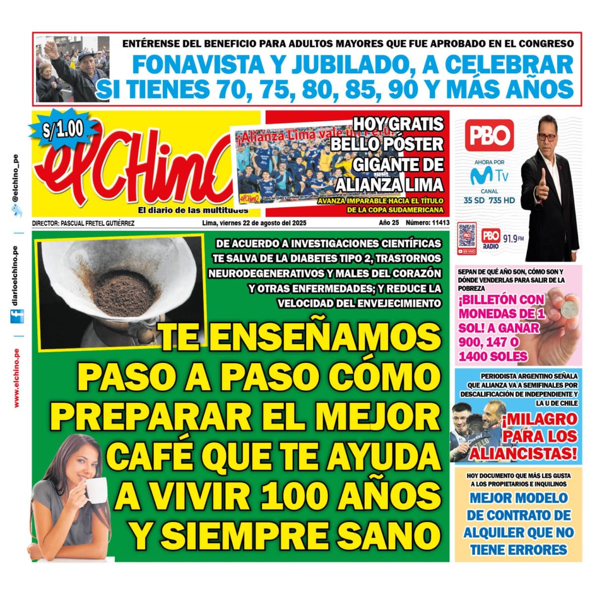 Portada Diario El Chino (22/08/2025)